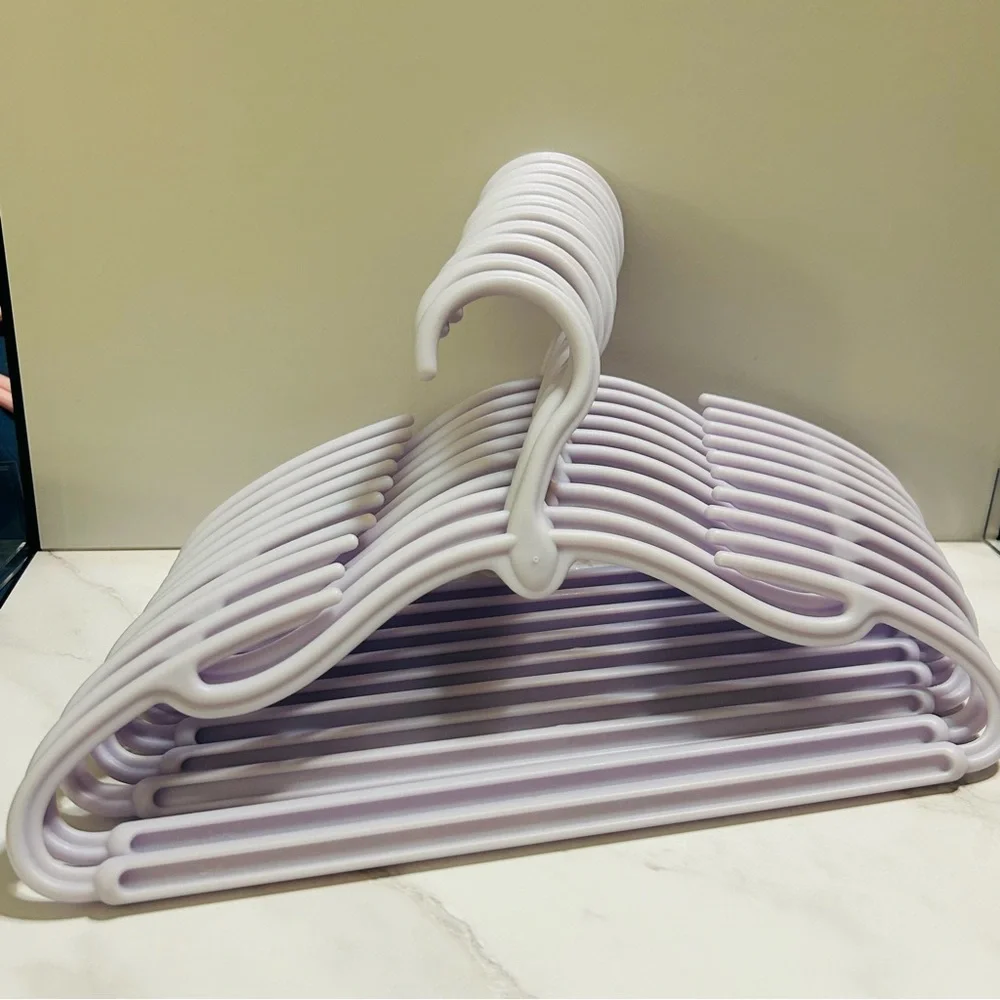Lot of 10 Baby/Toddler Clothes Hangers in Lavender